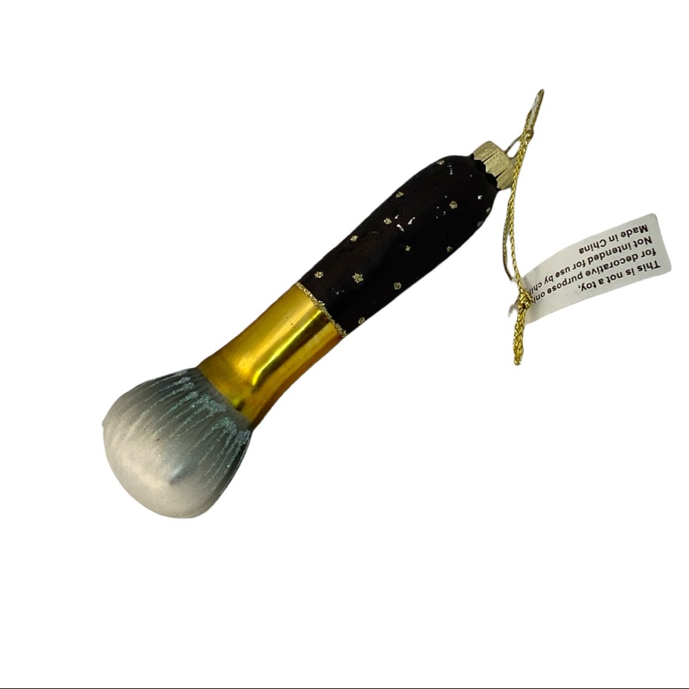 Bloomingdale’s Glass Blush Brush Ornament Christmas